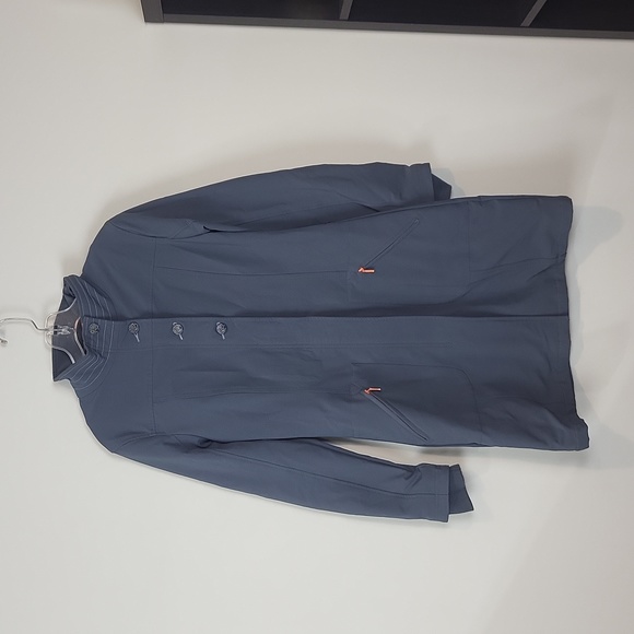 TITLE NINE Gray & Orange Softshell Peacekeeper Trench Coat - Picture 1 of 14